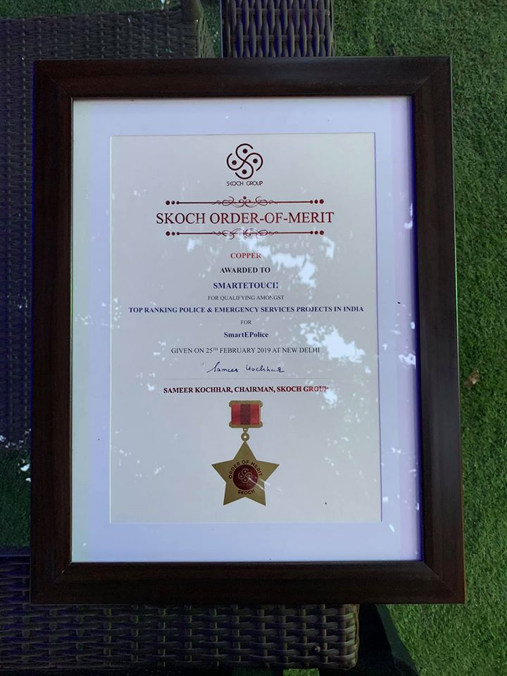 Award for Top Ranking Police & Emergency services projects in India